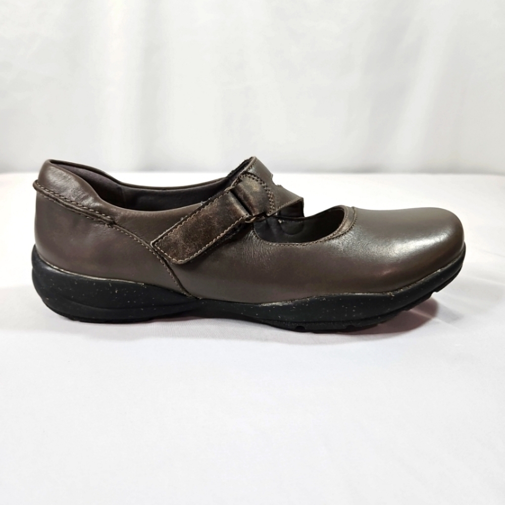 Collection by Clarks Roseville Jane Flats Womens Dark Grey Leather SZ 8.5M